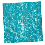 Max 2 Pcs/Panels Decorative Blue Waves Digital Printed Waterproof Curtain Drape
