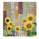 Max 2Pcs/Panels Decorative Sunflower Image Digital Printing Window Curtain Drape
