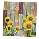 Max 2Pcs/Panels Decorative Sunflower Image Digital Printing Window Curtain Drape