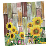Max 2Pcs/Panels Decorative Sunflower Image Digital Printing Window Curtain Drape
