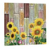 Max 2Pcs/Panels Decorative Sunflower Image Digital Printing Window Curtain Drape