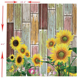 Max 2Pcs/Panels Decorative Sunflower Image Digital Printing Window Curtain Drape