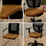 Max Velvet Stretch Chair Seat Cover Protector Office Chair Slipcover Camel