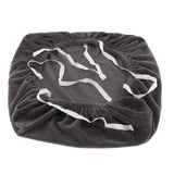 Max Velvet Stretch Chair Seat Cover Protector Office Chair Slipcover Deep Grey