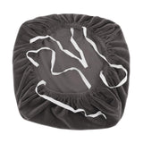 Max Velvet Stretch Chair Seat Cover Protector Office Chair Slipcover Deep Grey