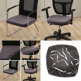 Max Velvet Stretch Chair Seat Cover Protector Office Chair Slipcover Deep Grey