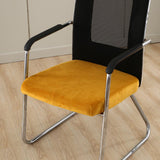 Velvet Stretch Chair Seat Cover Protector Office Chair Slipcover Yellow