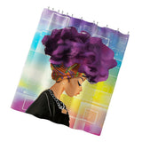 Max Digital Printing Mildew Resistant Anti-Bacterial PEVA Shower Curtain Liner African Women_A