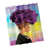 Max Digital Printing Mildew Resistant Anti-Bacterial PEVA Shower Curtain Liner African Women_A