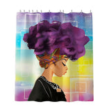 Max Digital Printing Mildew Resistant Anti-Bacterial PEVA Shower Curtain Liner African Women_A