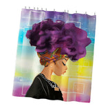 Max Digital Printing Mildew Resistant Anti-Bacterial PEVA Shower Curtain Liner African Women_A