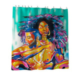 Max Digital Printing Mildew Resistant Anti-Bacterial PEVA Shower Curtain Liner African Couple