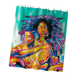 Max Digital Printing Mildew Resistant Anti-Bacterial PEVA Shower Curtain Liner African Couple