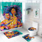 Max Digital Printing Mildew Resistant Anti-Bacterial PEVA Shower Curtain Liner African Couple