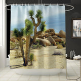 Max Digital Printing Mildew Resistant Anti-Bacterial PEVA Shower Curtain Liner Desert Plant