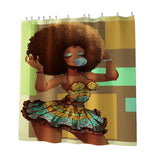 Max Digital Printing Mildew Resistant Anti-Bacterial PEVA Shower Curtain Liner African Women_C