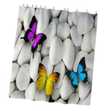 Max Digital Printing Mildew Resistant Anti-Bacterial PEVA Shower Curtain Liner Pebble Butterfly