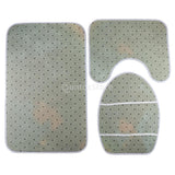 Max 3 Pieces Non-slip Bathroom Bath Mat U-Shape Contour Mat Toilet Lid Cover Desert Plant