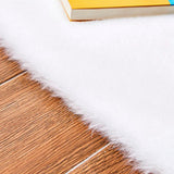 Max Living Room Area Rug, Faux Fur Plush Floor Mat for Bedroom 60x90cm White