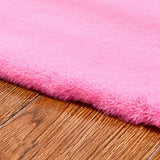 Max Living Room Area Rug, Faux Fur Plush Floor Mat for Bedroom 60x90cm Pink