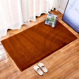 Max Living Room Area Rug, Faux Fur Plush Floor Mat for Bedroom 60x90cm Coffee