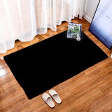 Max Living Room Area Rug, Faux Fur Plush Floor Mat for Bedroom 60x90cm Black