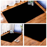 Max Living Room Area Rug, Faux Fur Plush Floor Mat for Bedroom 60x90cm Black