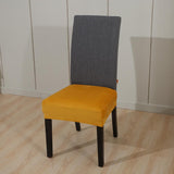 Max Velvet Polyester Stretch Wedding Banquet Dining Chair Seat Cover  Yellow