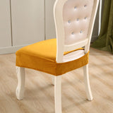 Max Velvet Polyester Stretch Wedding Banquet Dining Chair Seat Cover  Yellow