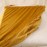 Max Velvet Polyester Stretch Wedding Banquet Dining Chair Seat Cover  Yellow