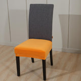 Max Velvet Polyester Stretch Wedding Banquet Dining Chair Seat Cover  Orange