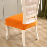 Max Velvet Polyester Stretch Wedding Banquet Dining Chair Seat Cover  Orange