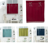 Max 1 Panel Kitchen Curtain Tier Small Window Drape Decor Dark Blue_74x61cm