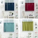 Max 1 Panel Kitchen Curtain Tier Small Window Drape Decor Dark Blue_74x61cm