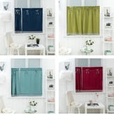 Max 1 Panel Kitchen Curtain Tier Small Window Drape Decor Dark Blue_74x61cm