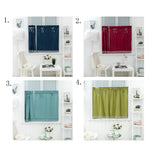 Max 1 Panel Kitchen Curtain Tier Small Window Drape Decor Dark Blue_74x61cm