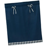 Max 1 Panel Kitchen Curtain Tier Small Window Drape Decor Dark Blue_74x61cm