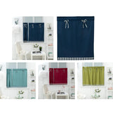 Max 1 Panel Kitchen Curtain Tier Small Window Drape Decor Dark Blue_74x61cm