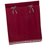 Max 1 Panel Kitchen Curtain Tier Small Window Drape Decor Wine Red_74x61cm