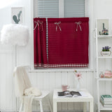 Max 1 Panel Kitchen Curtain Tier Small Window Drape Decor Wine Red_74x90cm