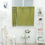 Max 1 Panel Kitchen Curtain Tier Small Window Drape Decor Green_74x90cm