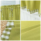 Max 1 Panel Kitchen Curtain Tier Small Window Drape Decor Green_74x90cm