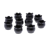 Max 10pcs No-slip Chair Leg Caps Round Wood Furniture Floor Protectors Black D