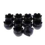 Max 10pcs No-slip Chair Leg Caps Round Wood Furniture Floor Protectors Black D