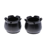 10pcs No-slip Chair Leg Caps Round Wood Furniture Floor Protectors Black E