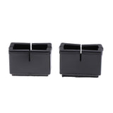 10pcs No-slip Chair Leg Caps Rectangle Wood Furniture Floor Protectors Black