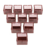 Maxbell 10pcs No-slip Chair Leg Caps Square Wood Furniture Floor Protectors Coffee