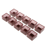 Maxbell 10pcs No-slip Chair Leg Caps Square Wood Furniture Floor Protectors Coffee