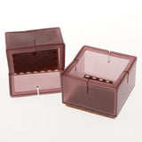 Maxbell 10pcs No-slip Chair Leg Caps Square Wood Furniture Floor Protectors Coffee