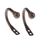 Max Pack of 2pcs Modern Decorative Ball Metal Curtain Drapery Holdbacks Coffee